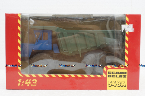 Белаз-548А карьерный самосвал, синий/зеленый, Н008, Наш Автопром 1:43