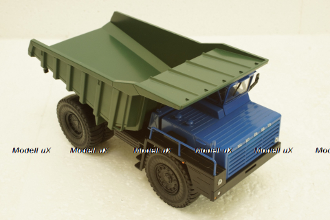 Белаз-548А карьерный самосвал, синий/зеленый, Н008, Наш Автопром 1:43
