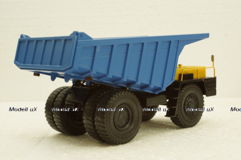 Белаз-7527 карьерный самосвал, желтый/синий, Н012, Наш Автопром 1:43