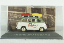 Fiat 600 Multipla van Studer 1959 green/cream white, Altaya 1:43
