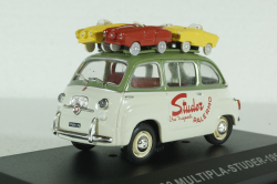 Fiat 600 Multipla van Studer 1959 green/cream white, Altaya 1:43
