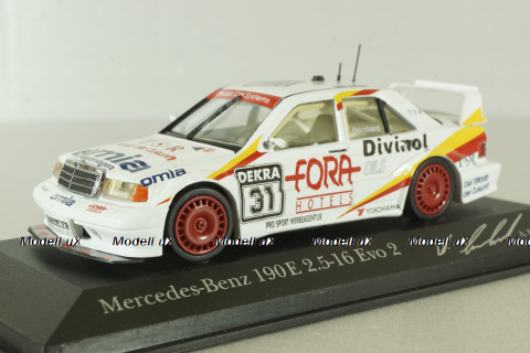 Mercedes 190E 2.5-16 EVO 2 (W201), DTM 1994, A.Bernhard, white, 4309433131, Minichamps 1:43