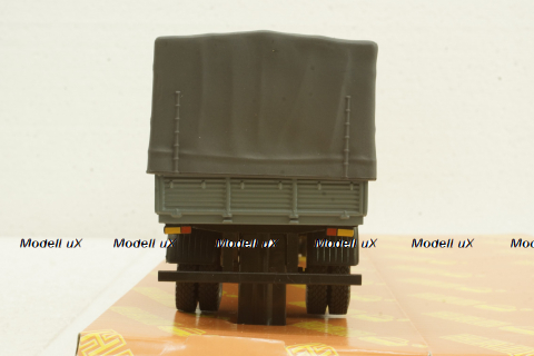 Маз-504В с п/прицепом Маз-9380(1/2) с тентом серый, Н788, Наш Автопром 1:43