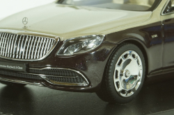 Mercedes-Maybach S-Class, (W222) 2019, black-silver, 420107, Almost Real 1:43