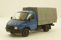 Газ-3302 Газель, синий/серый, Автолегенды СССР и Соцстран №181 1:43