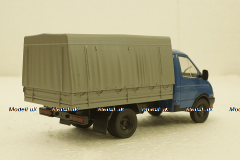 Газ-3302 Газель, синий/серый, Автолегенды СССР и Соцстран №181 1:43