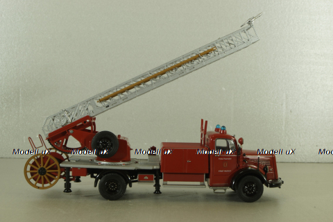 Mercedes L 6600  fire ladder 1951, blue,  03091, Schuco 1:43