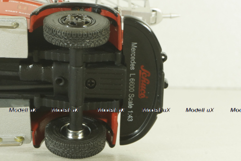 Mercedes L 6600  fire ladder 1951, blue,  03091, Schuco 1:43