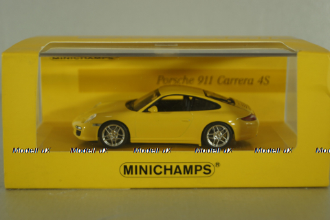 Porsche 911 Carrera 4S (997) 2008 yellow, "LINEA GIALLO No 1" 436066420, Minichamps 1:43