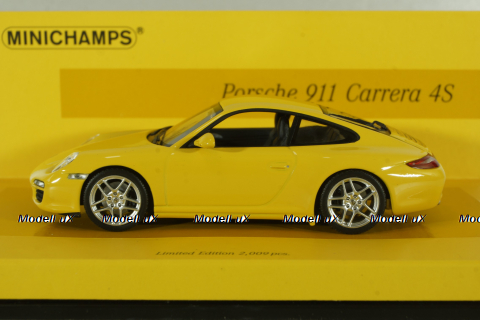 Porsche 911 Carrera 4S (997) 2008 yellow, "LINEA GIALLO No 1" 436066420, Minichamps 1:43