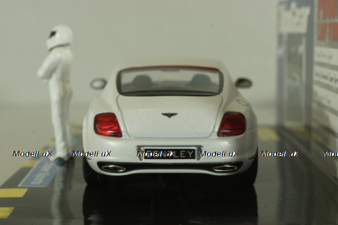 Bentley Continental Super Sport 2007 TopGear with figure of Stig, matt white, 519431390, Minichamps 1:43