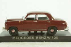 Mercedes W120, dark red, LEGENDARNI AUTOMOBILY MINULE ERY 1:43