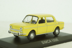 Simca 1000, yellow, LEGENDARNI AUTOMOBILY MINULE ERY 1:43