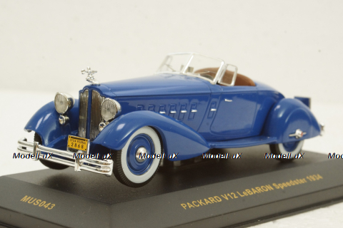 Packard V12 LeBaron Speedster 1934 blue, MUS043, IXO Museum 1:43