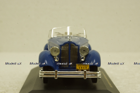 Packard V12 LeBaron Speedster 1934 blue, MUS043, IXO Museum 1:43