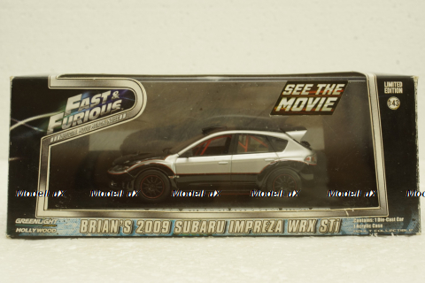 Subaru Impreza WRX Sti, Fast & Furious  з к/ф "Форсаж" 2009, 86220, Greenlight 1:43