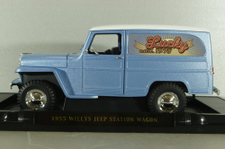 Willys Jeep Station wagon 1955, blue, 92858A, Lucky Die Cast, 1:18