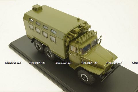 Урал-375, кунг, хаки, SSM1277, SSM 1:43