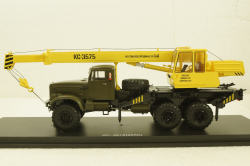 Краз-255Б1 КС-3575 Автокран, хаки/желтый, SSM1185, SSM 1:43
