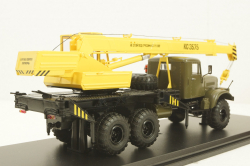 Краз-255Б1 КС-3575 Автокран, хаки/желтый, SSM1185, SSM 1:43