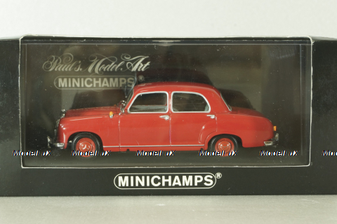 Mercedes 180 A Ponton (W180) 1956, 50 years Ponton 06 September 2003, red, B66040358, Minichamps 1:43