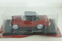 Skoda Felicia Cabrio, 1959, red, Hachette 1:24 Без Журнала блист вскрыт