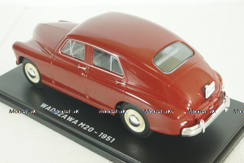 Warszawa M20, 1951, dark red, Hachette 1:24 Выпуск №08 С журналом!