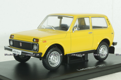 Ваз-2121 Нива, Lada 1600, 4x4, 1977, желтая, Hachette 1:24 Выпуск №7 С журналом!