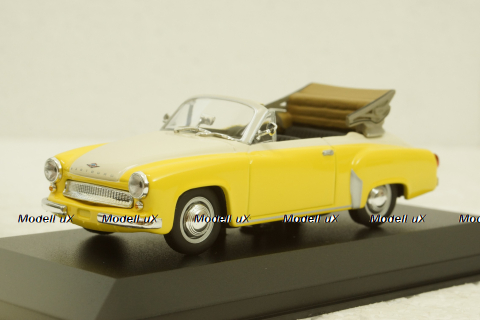 Wartburg A311 Cabriolet, 1958, yellow/white, 940015931, Maxichamps 1:43