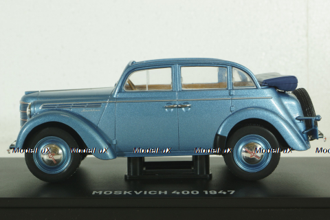 Москвич-400, 1947, синий, Hachette 1:24