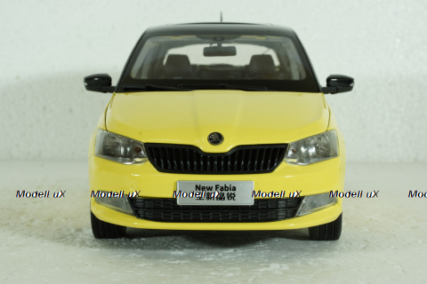 Skoda Fabia III 2015, yellow, 2350Y, Paudi 1:18