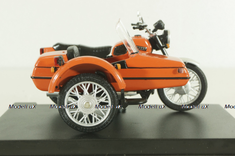 ИЖ Юпитер-5К-01 (ИЖ 6.114-01) мотоцикл с коляской 1986, красный, Наши Мотоциклы №61, Modimio 1:43