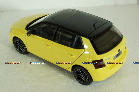 Skoda Fabia III 2015, yellow, 2350Y, Paudi 1:18