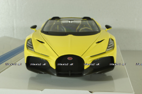 Bugatti W16 Mistral 2023, yellow, BU11051Y, Burago 1:18    