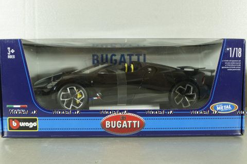 Bugatti W16 Mistral 2023, black,BU11051BK, Burago 1:18   
