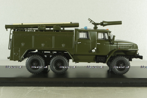 АЦ-40(43202)ПМ-102Б пожарная автоцистерна на шасси Урал-43202, хаки, SSM1233, SSM 1:43