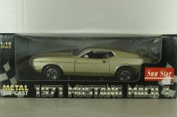 Ford Mustang Mach 1 1971, light grey, 3601, Sun Star 1:18