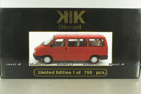 Volkswagen T4 Caravelle 1990, red, 180261, KK-Scale 1:18