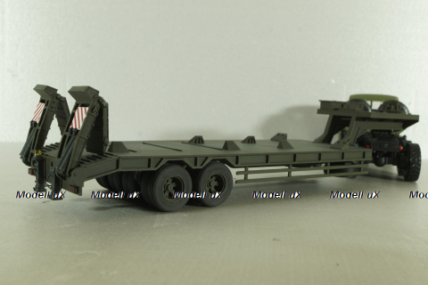 КВСЗ-5001.000 2-х осный п/прицеп-тяжеловоз, хаки, Modellux 1:43