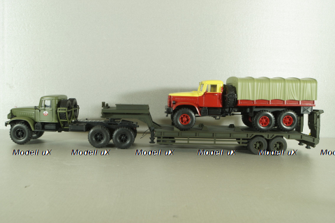 КВСЗ-5001.000 2-х осный п/прицеп-тяжеловоз, хаки, Modellux 1:43