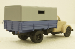 УралЗис-355М, борт с тентом,бежевый/синий, АвтоИстория 1:43