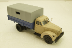 УралЗис-355М, борт с тентом,бежевый/синий, АвтоИстория 1:43