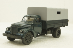 УралЗис-355М, борт с тентом, зеленый/серый, АвтоИстория 1:43