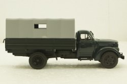 УралЗис-355М, борт с тентом, зеленый/серый, АвтоИстория 1:43