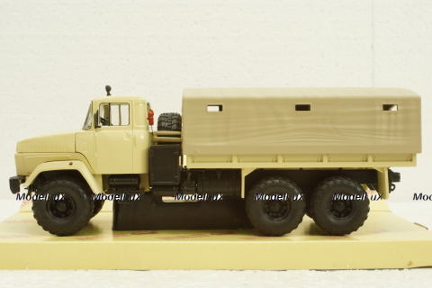 Краз-260 борт с тентом бежевый 1990, Н291, Наш Автопром 1:43