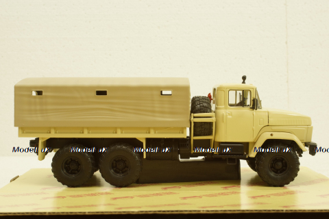 Краз-260 борт с тентом бежевый 1990, Н291, Наш Автопром 1:43