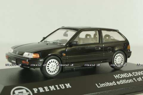 Honda Civic 1987, black, T9P-10004, Triple 9 1:43 Уценка!