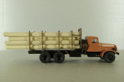 Краз-219Б лесовоз, оранжевый, с бревнами Modellux 1:43