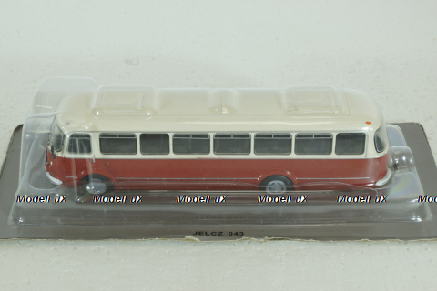 Jelcz 043, red/white,  Kultovni Autobusy Minule Ery 1:72