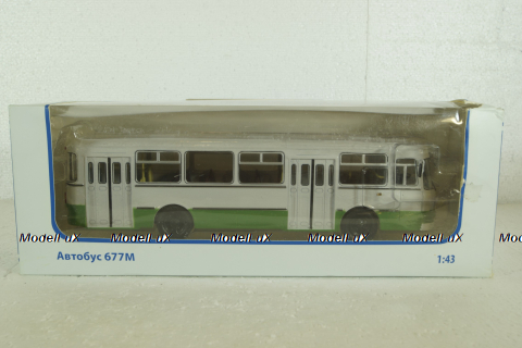 Лиаз-677М, бело/зеленый, Советский Автобус 1:43